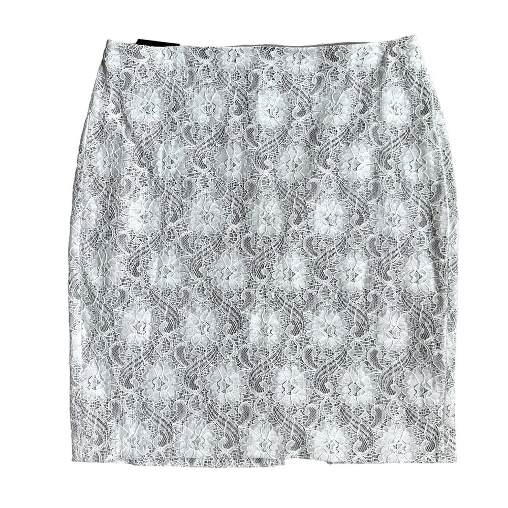 Banana Republic Skirt Womens 12 NEW Lace Overlay Pencil Coquette Date Feminine